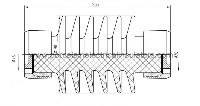 Desenho padrão do isolador do cargo da estação do IEC C4-150