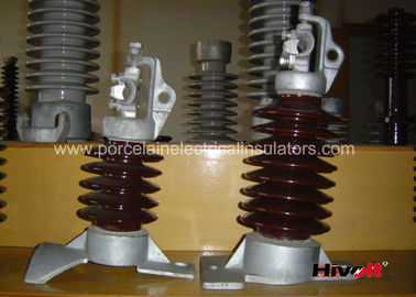 15kV - linha de cor isolador de 25KV Brown do cargo com parte superior da braçadeira e parafuso longo