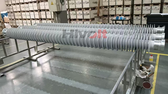 Isoladores de postes de estações de borracha de silicone para transmissão de energia de alta tensão