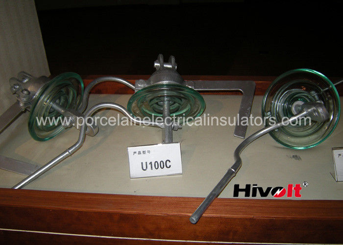 isolador do vidro temperado 100KN para o padrão do IEC 60383 da conexão de terra de U100C