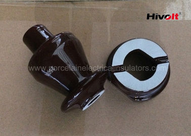 bucha cerâmica do isolador de 1KV 250A LV, linha aérea isoladores castanho chocolate